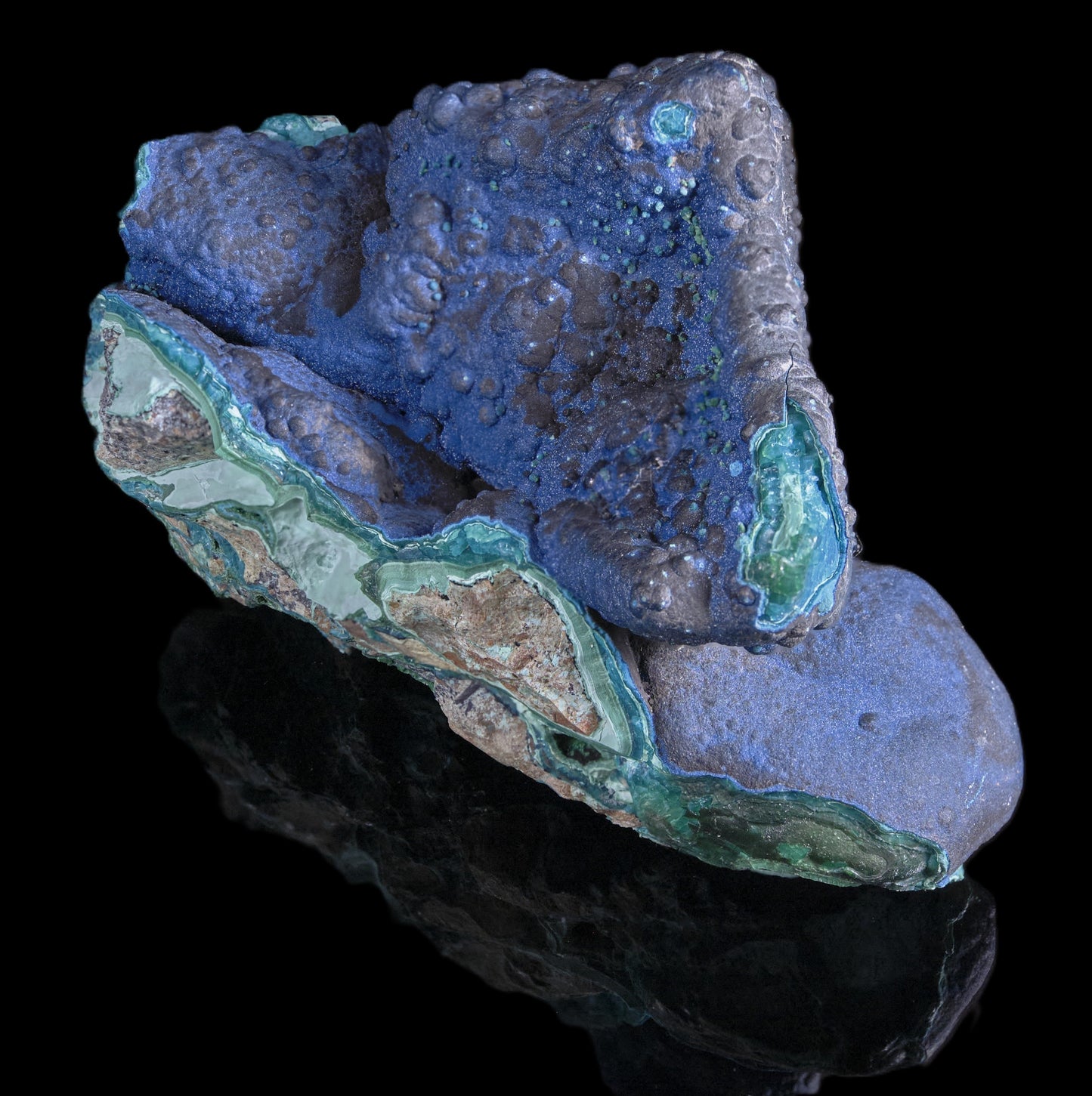 Cornetite with Gel Chrysocolla and Malachite