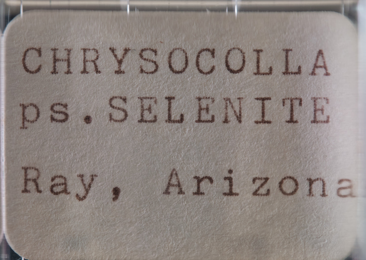 Chrysocolla Ps. Selenite