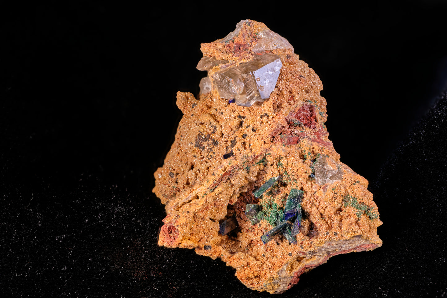 Azurite with Cerussite