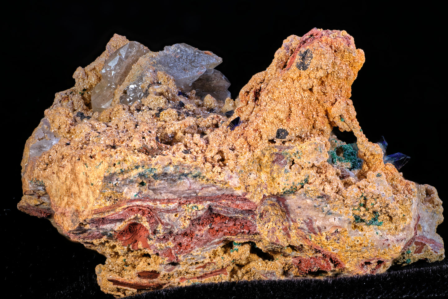 Azurite with Cerussite