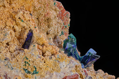 Azurite with Cerussite