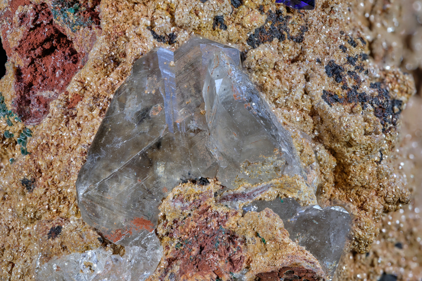 Azurite with Cerussite