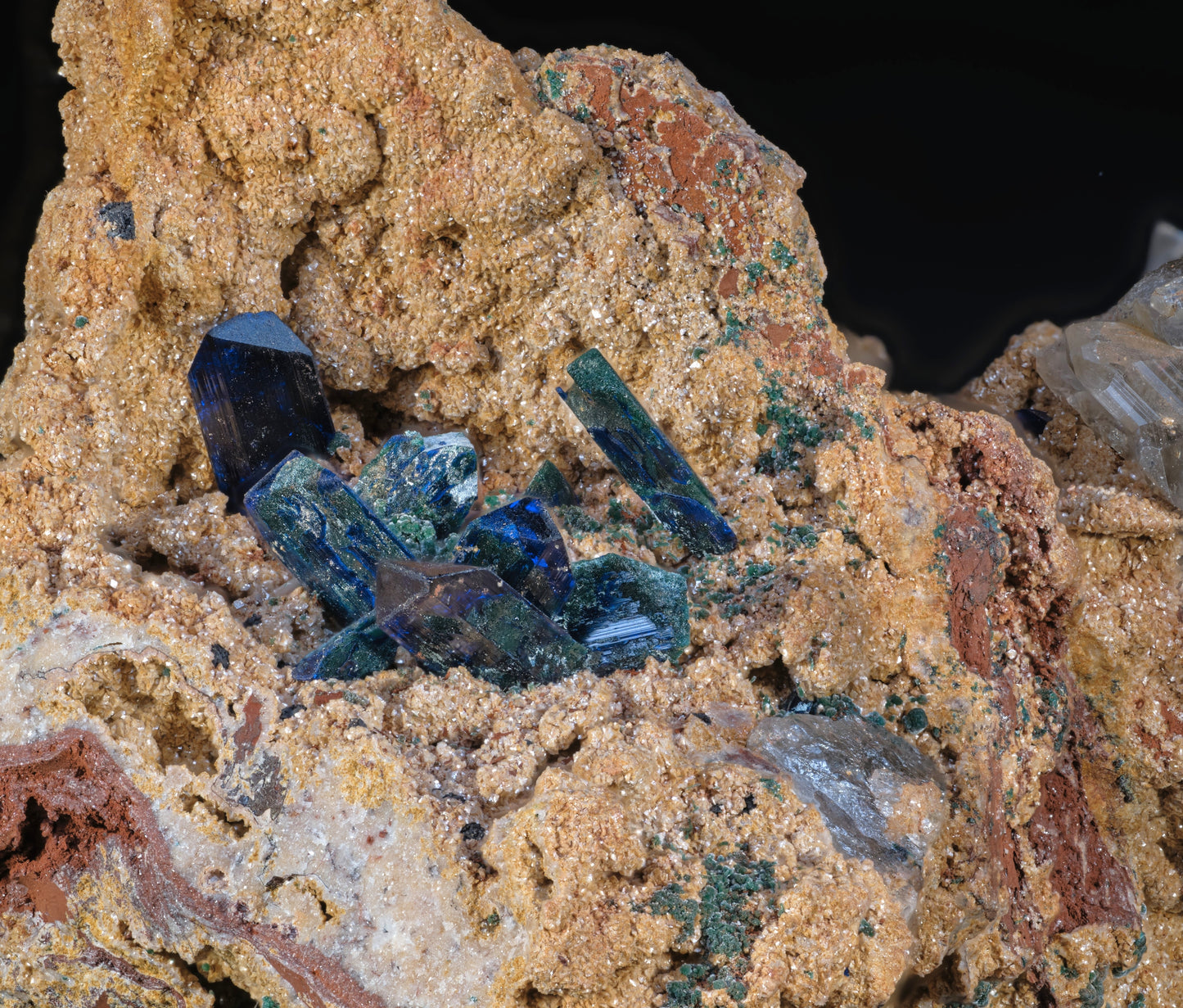Azurite with Cerussite