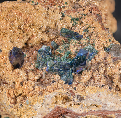 Azurite with Cerussite