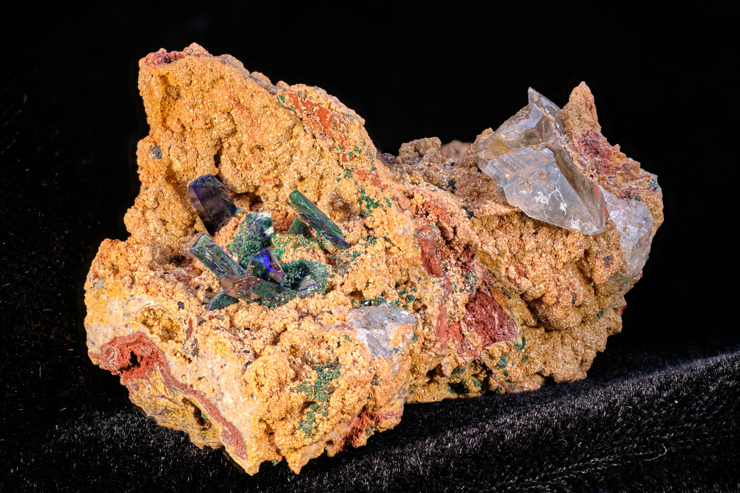 Azurite with Cerussite