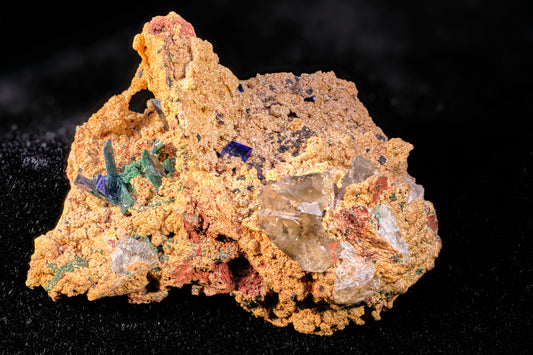Azurite with Cerussite