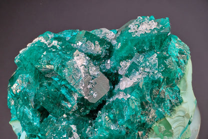 Dioptase with Plancheite and Drusy Quartz