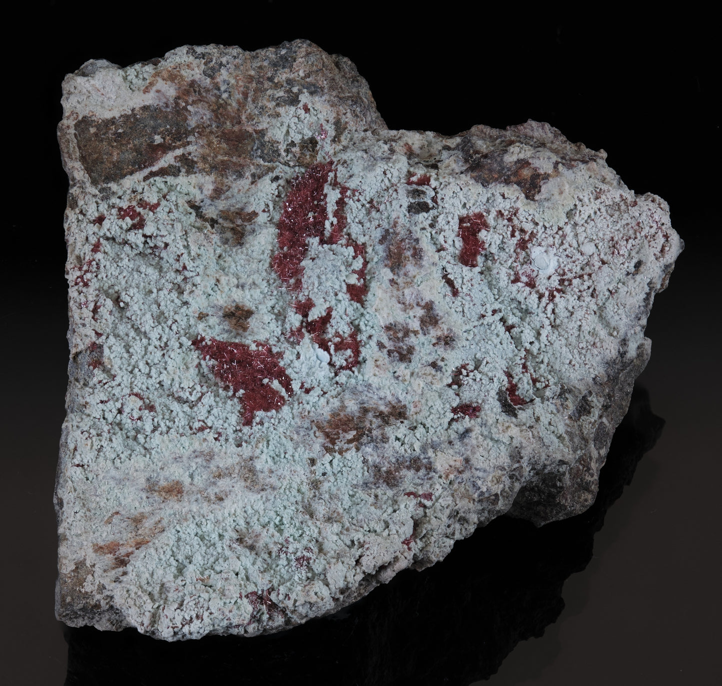 Cuprite (Var: Chalcotrichite) on Chrysocolla