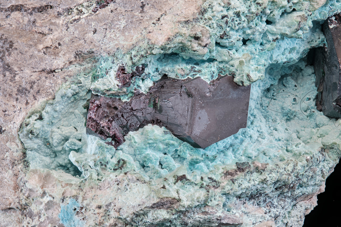 Cuprite on Chrysocolla