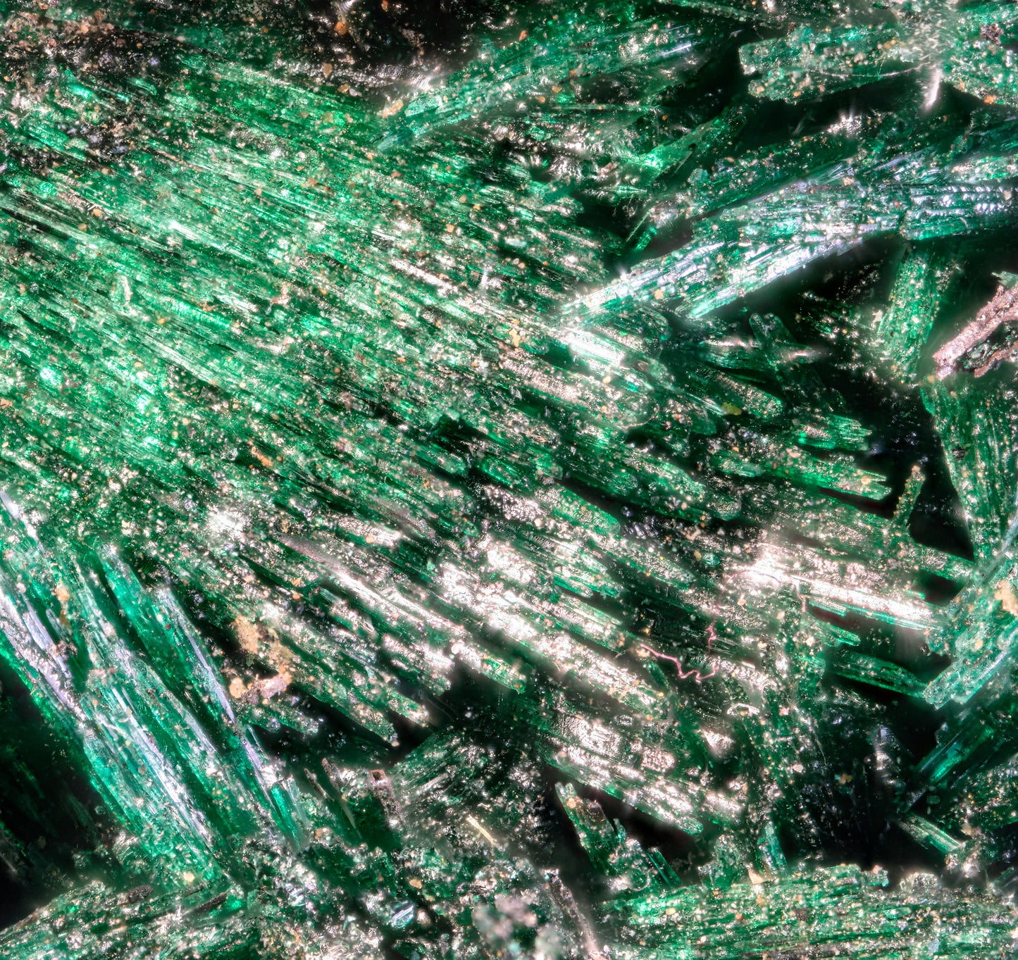 Chatoyant Malachite after Baryte