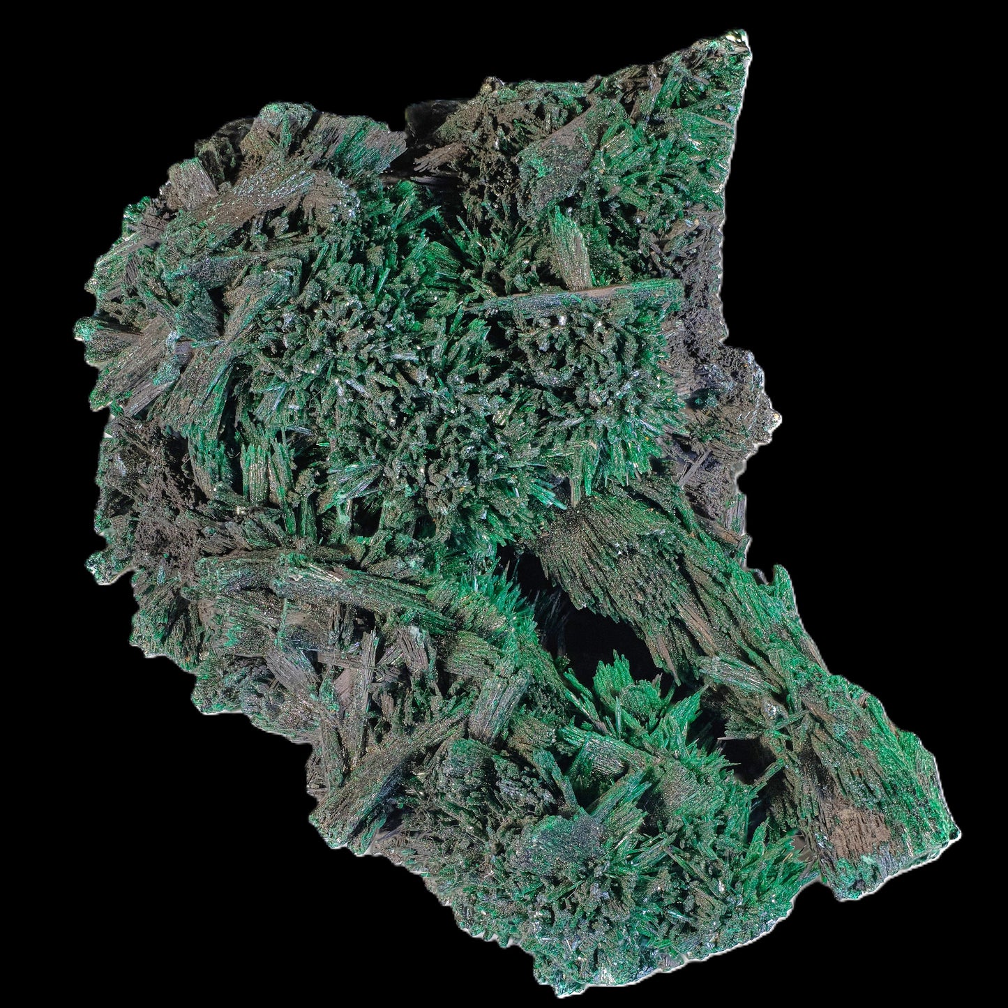Chatoyant Malachite after Baryte