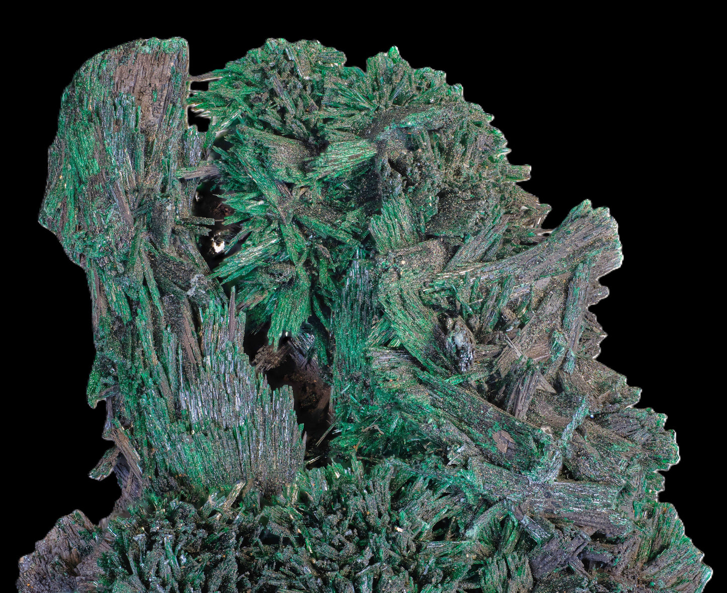Chatoyant Malachite after Baryte