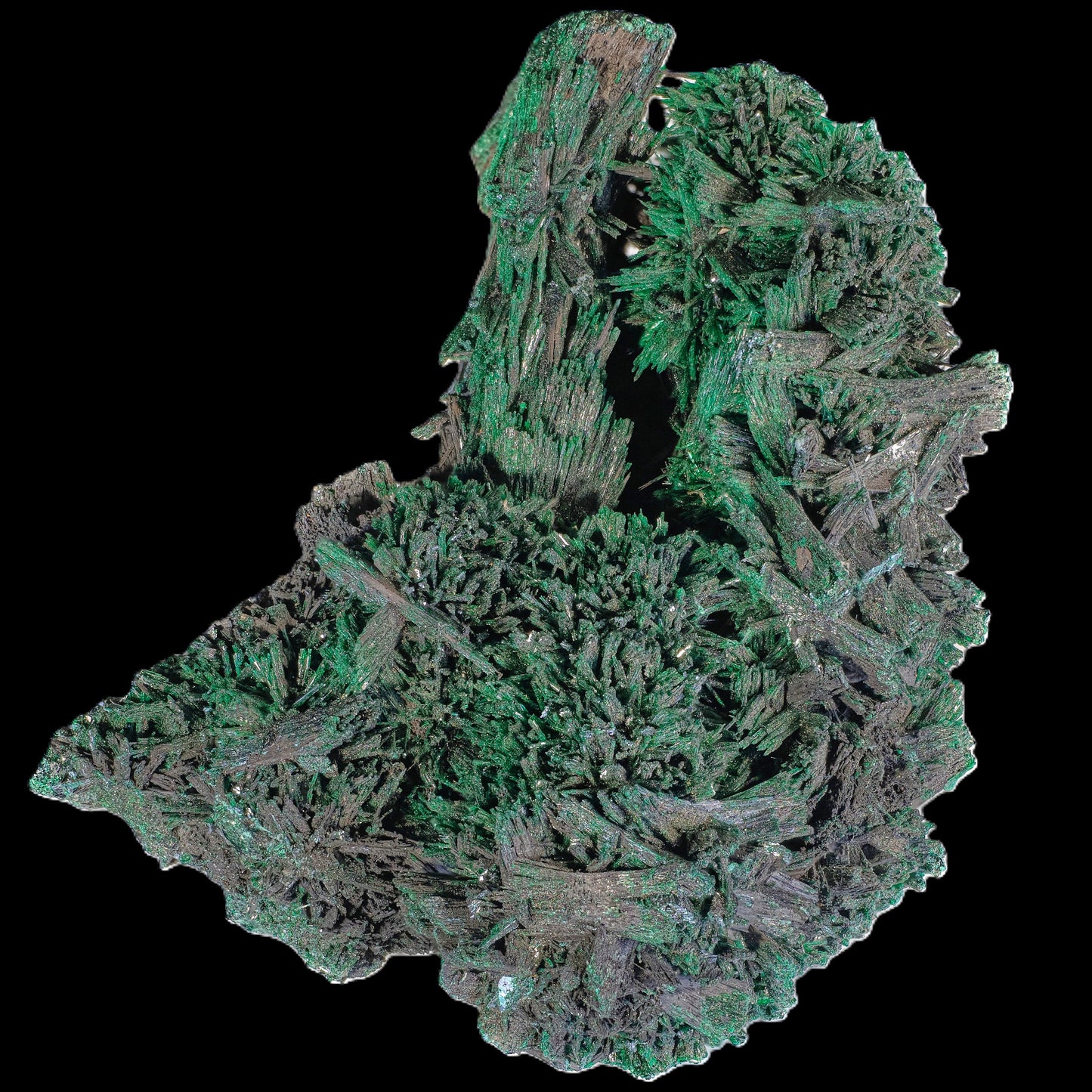 Chatoyant Malachite after Baryte