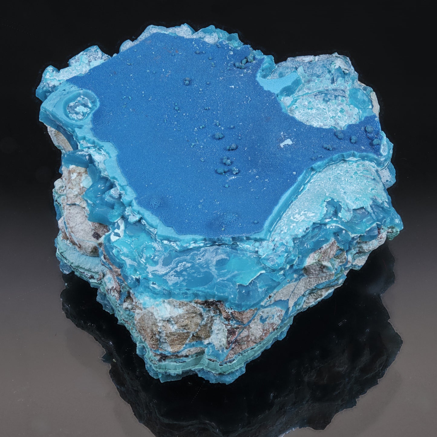 Cornetite with Chrysocolla and Malachite