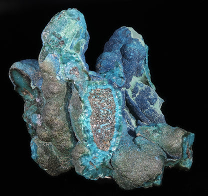 Cornetite with Chrysocolla, Pseudomalachite and Heterogenite