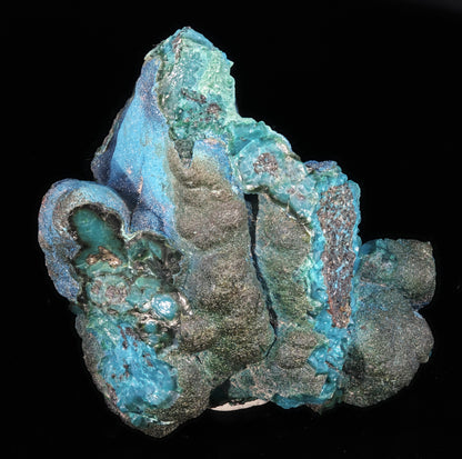 Cornetite with Chrysocolla, Pseudomalachite and Heterogenite