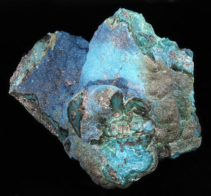 Cornetite with Chrysocolla, Pseudomalachite and Heterogenite