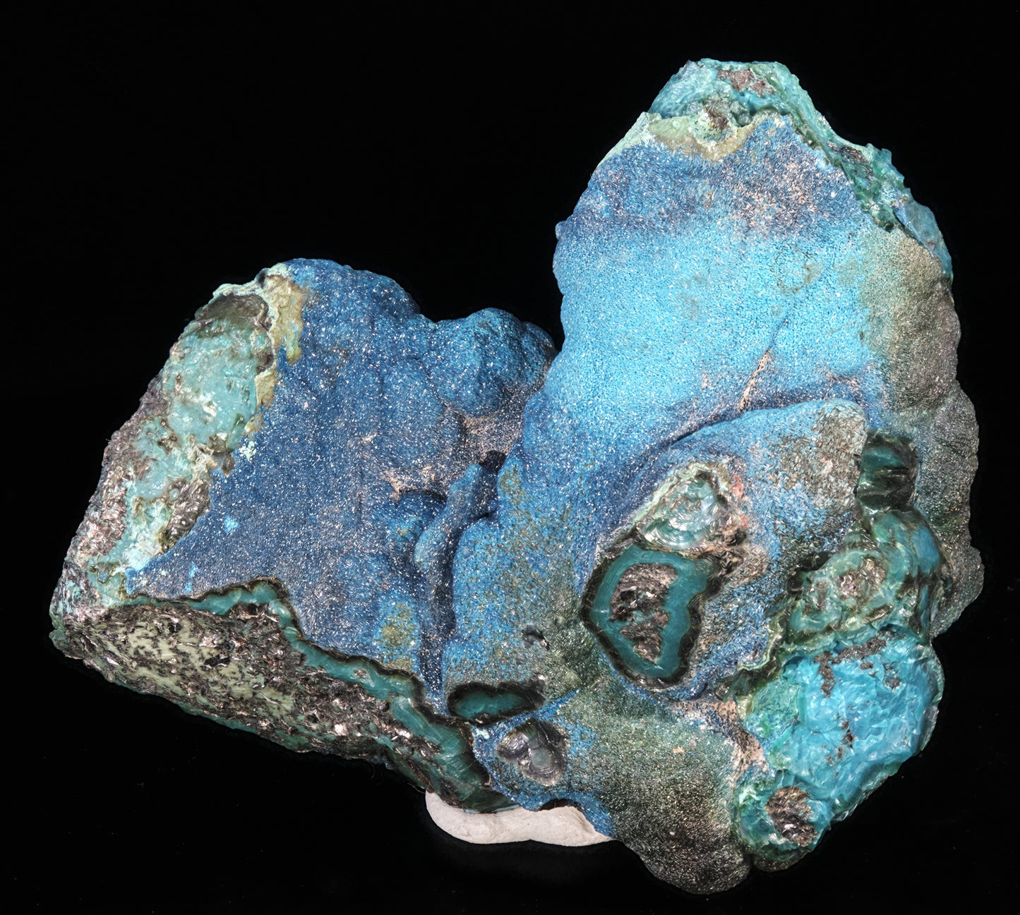 Cornetite with Chrysocolla, Pseudomalachite and Heterogenite