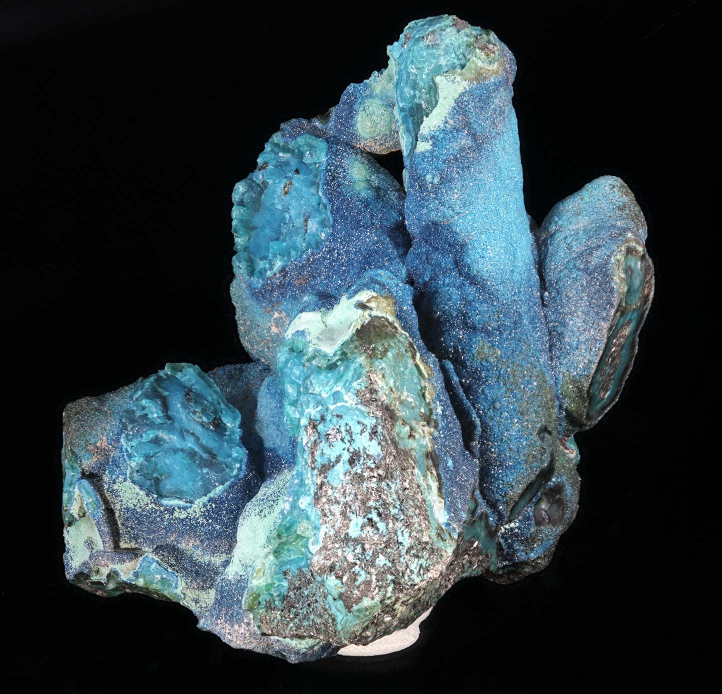 Cornetite with Chrysocolla, Pseudomalachite and Heterogenite