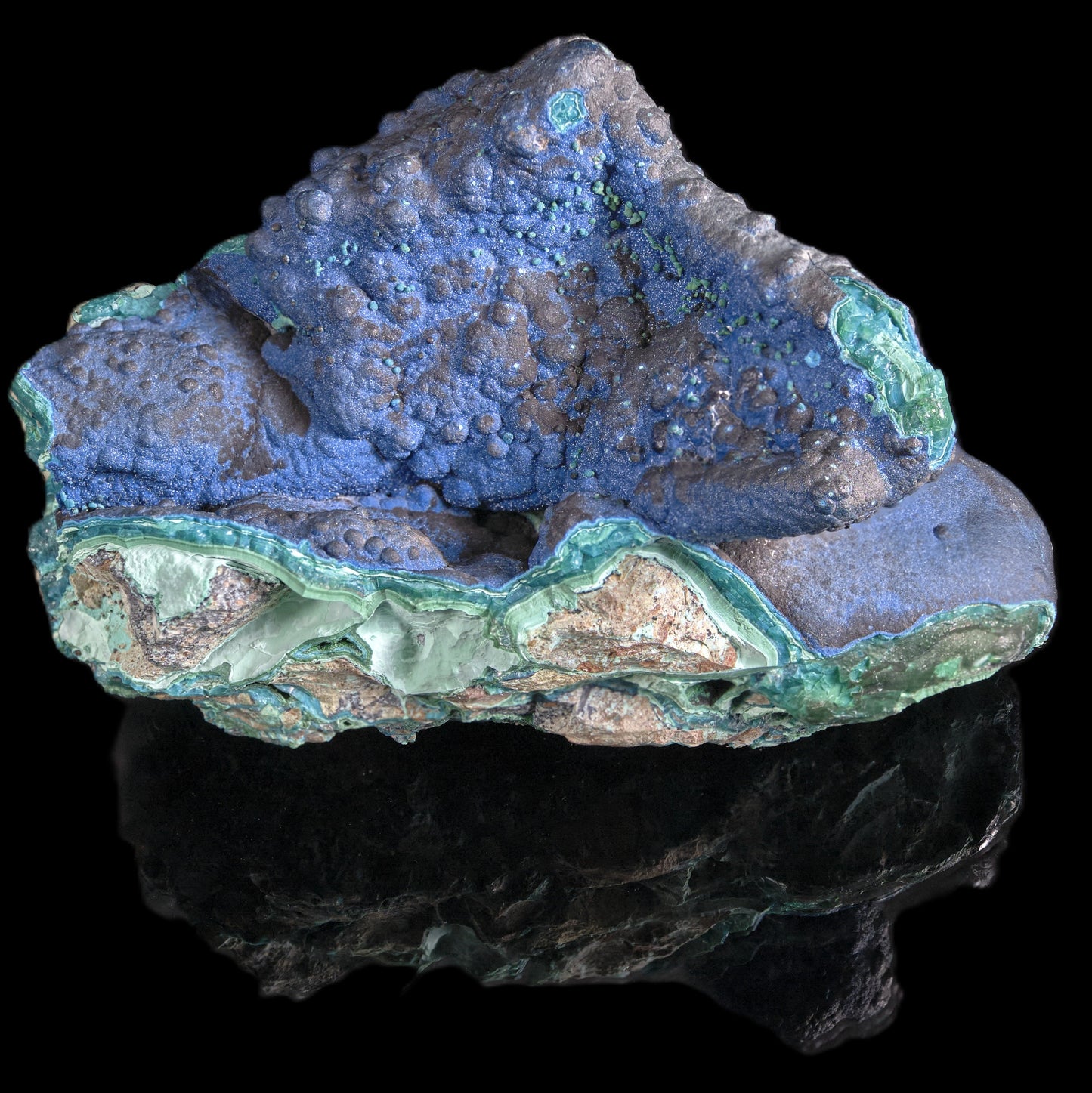 Cornetite with Gel Chrysocolla and Malachite