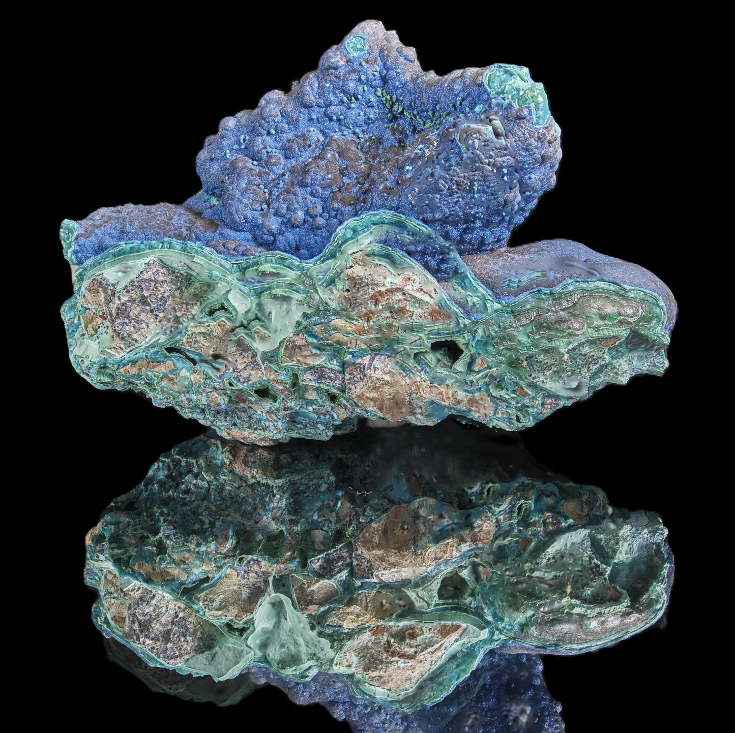 Cornetite with Gel Chrysocolla and Malachite