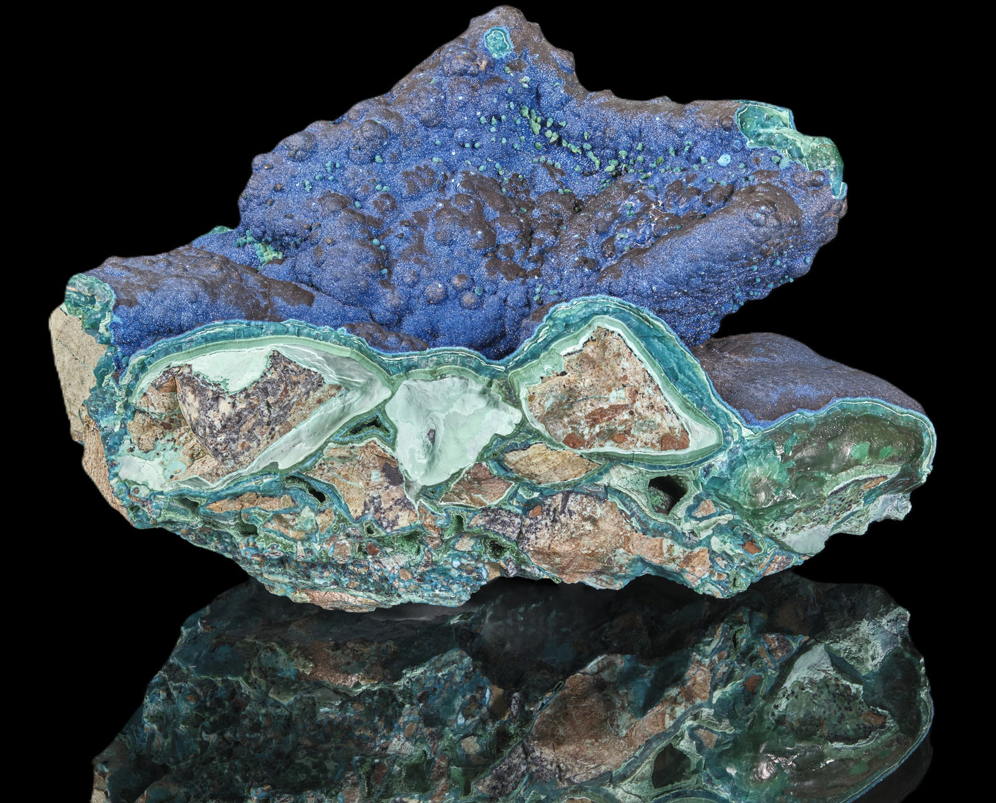 Cornetite with Gel Chrysocolla and Malachite