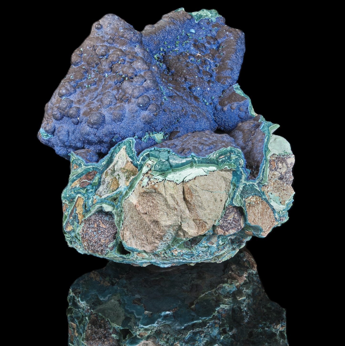 Cornetite with Gel Chrysocolla and Malachite