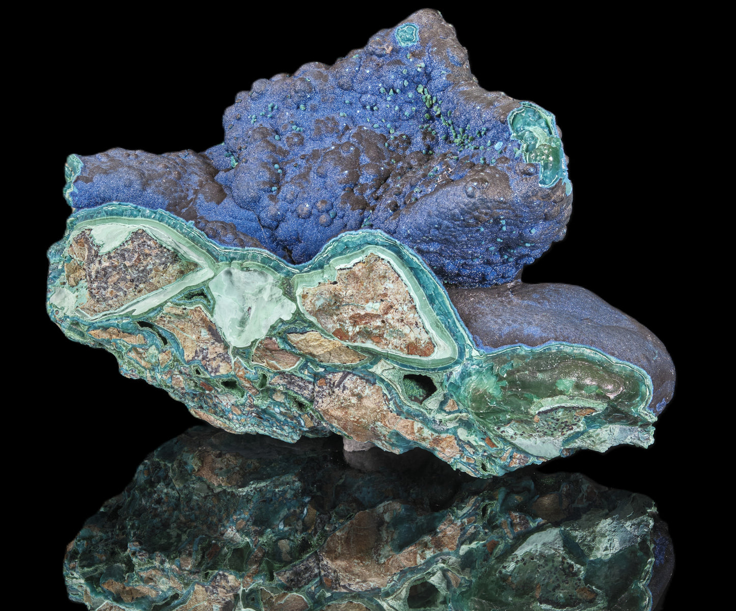 Cornetite with Gel Chrysocolla and Malachite