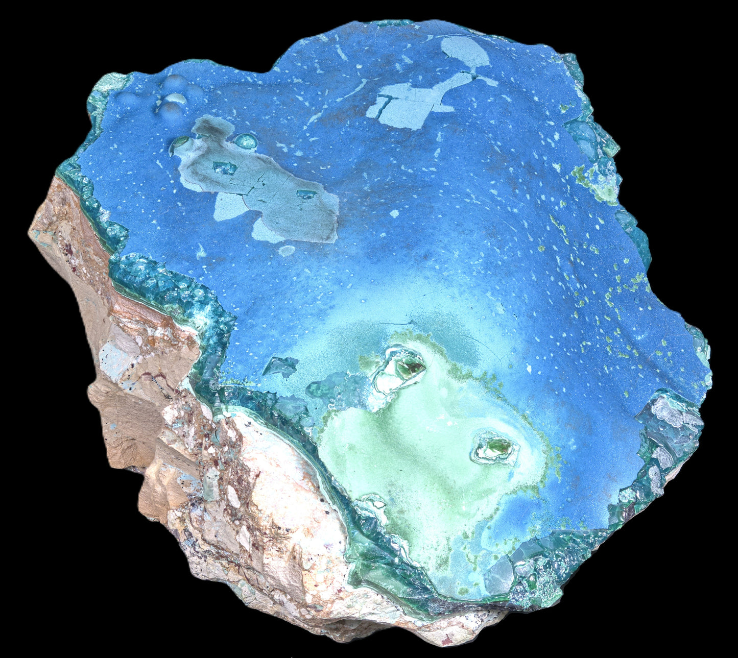 Cornetite with Gel Chrysocolla and Malachite