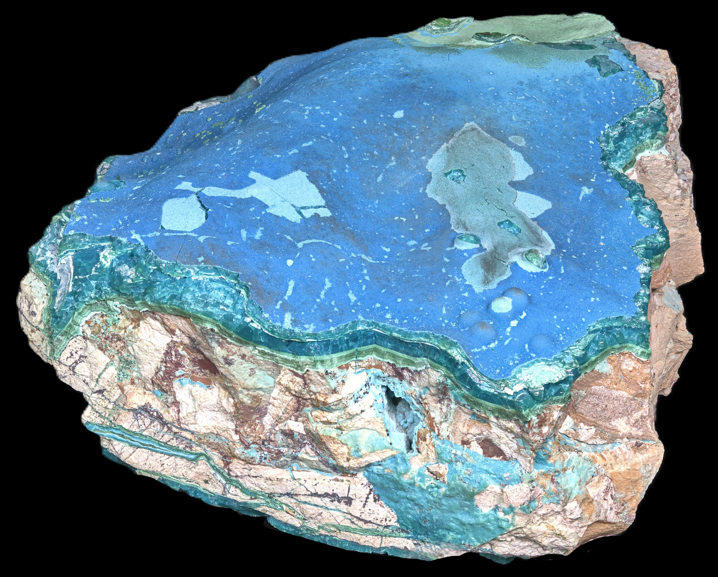 Cornetite with Gel Chrysocolla and Malachite