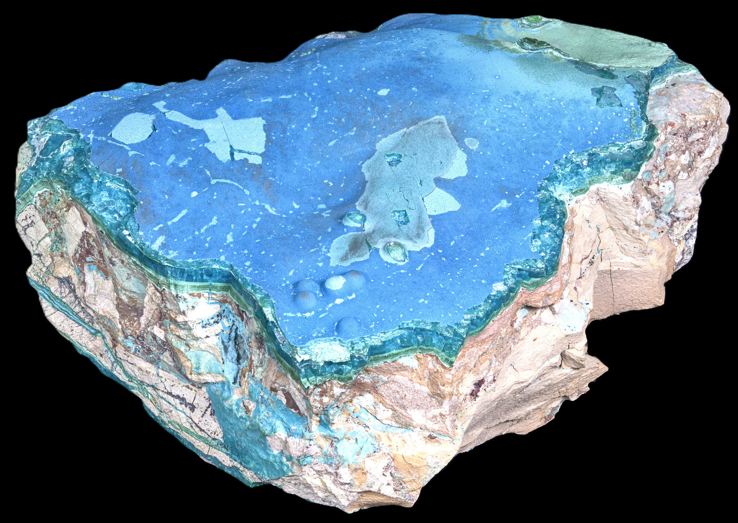 Cornetite with Gel Chrysocolla and Malachite