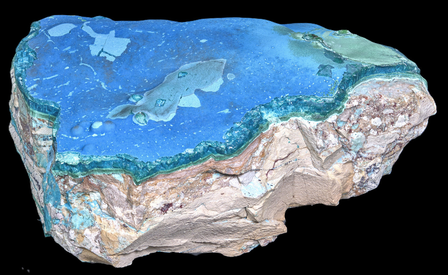 Cornetite with Gel Chrysocolla and Malachite