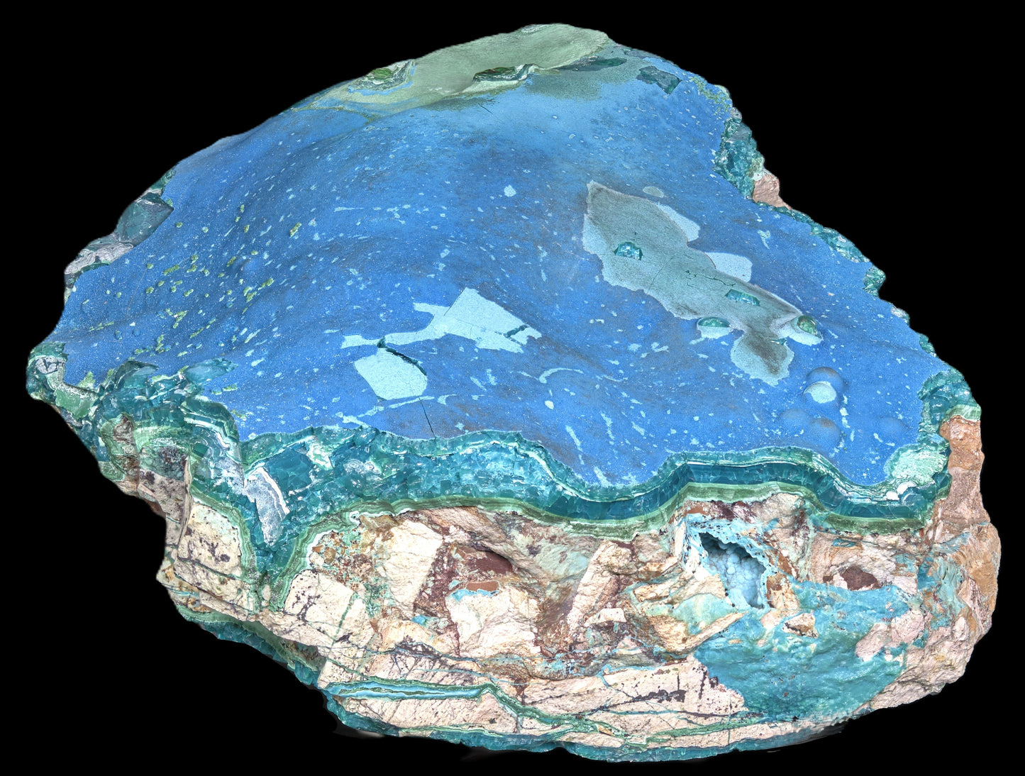 Cornetite with Gel Chrysocolla and Malachite