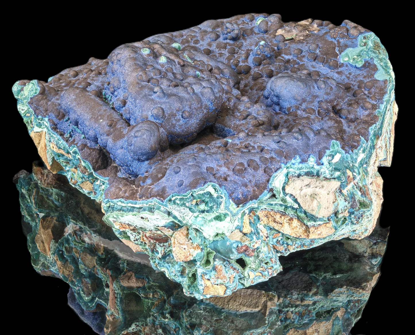 Cornetite with Gel Chrysocolla and Malachite