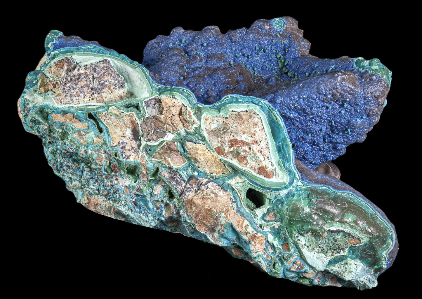 Cornetite with Gel Chrysocolla and Malachite