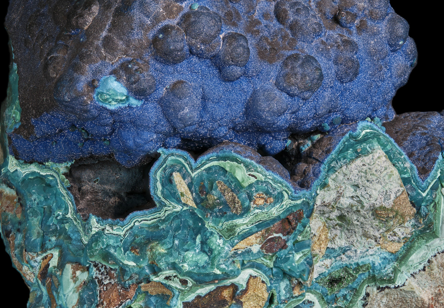 Cornetite with Gel Chrysocolla and Malachite