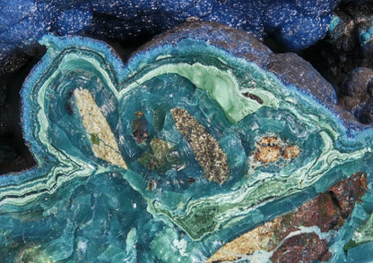 Cornetite with Gel Chrysocolla and Malachite