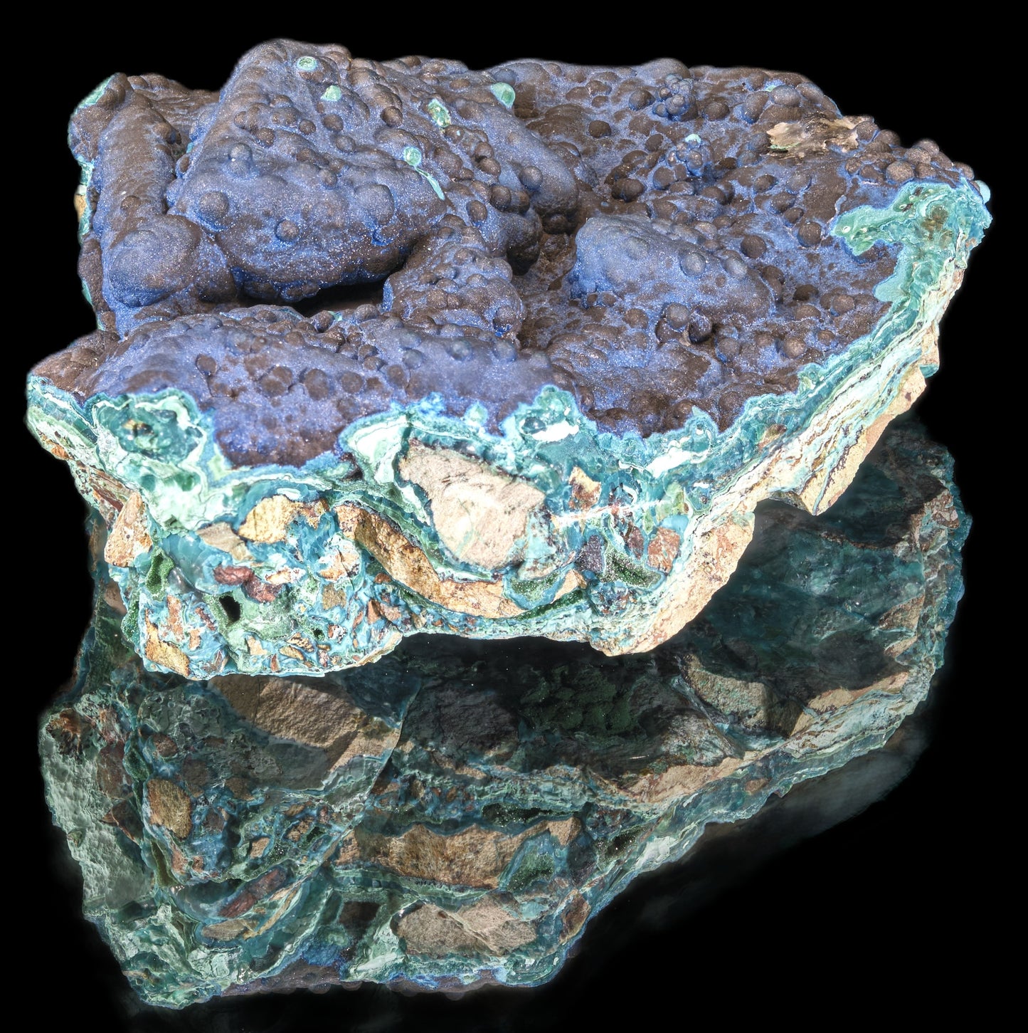 Cornetite with Gel Chrysocolla and Malachite