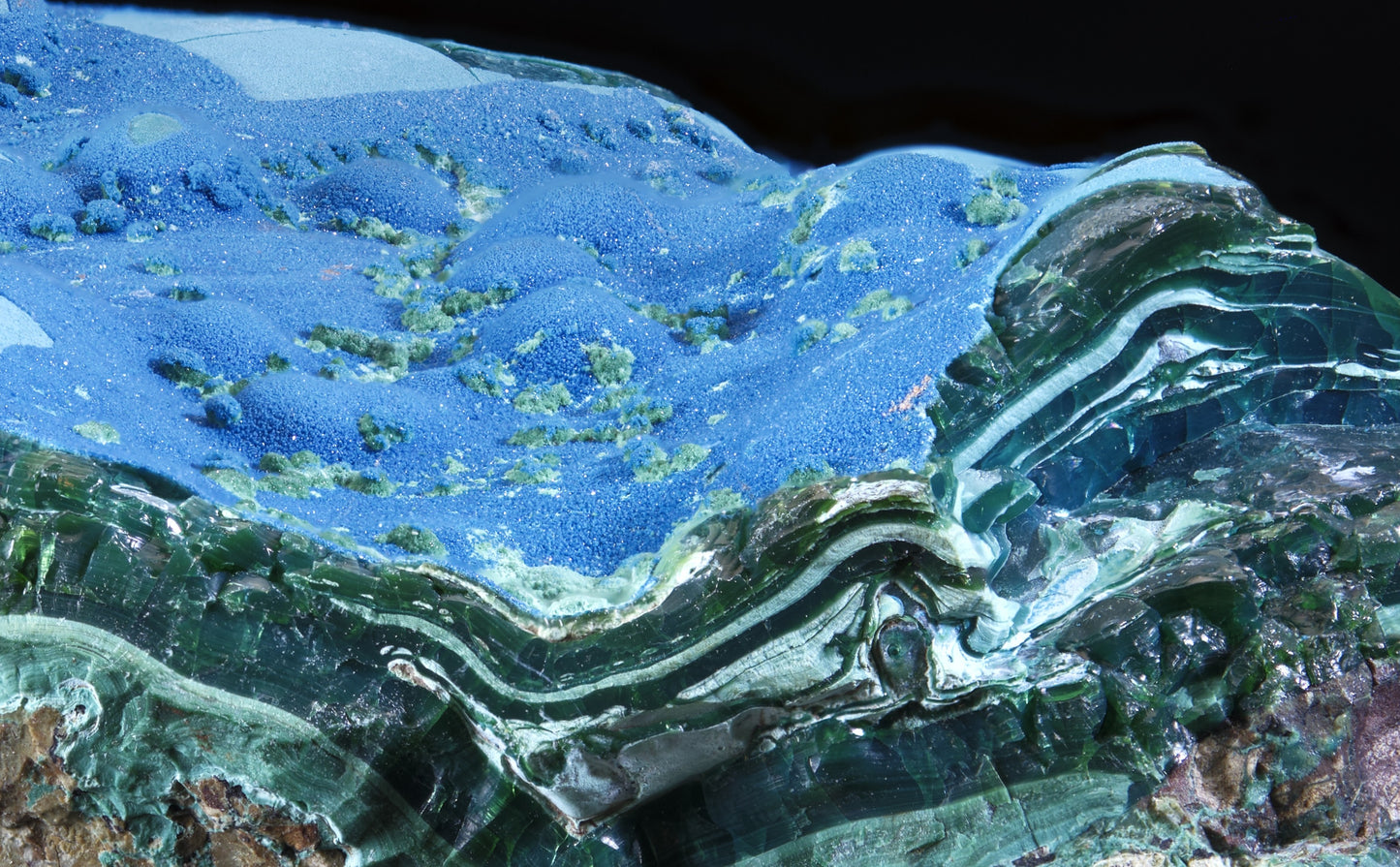 Cornetite with Gel Chrysocolla and Malachite