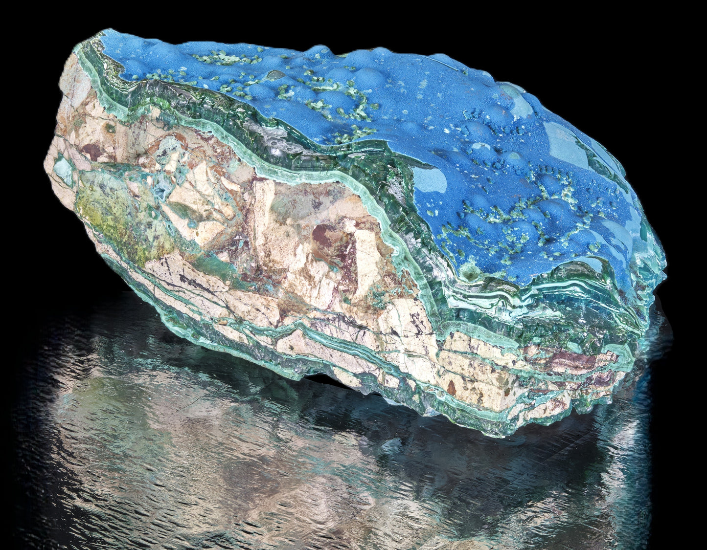 Cornetite with Gel Chrysocolla and Malachite