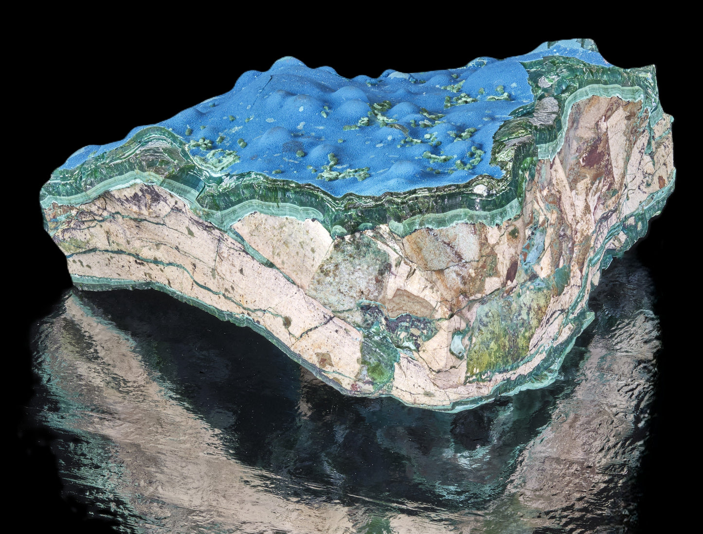Cornetite with Gel Chrysocolla and Malachite