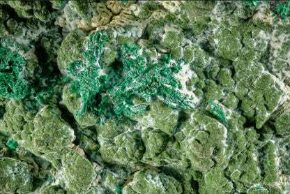 Kolwezite with Malachite on Cobaltoan Calcite