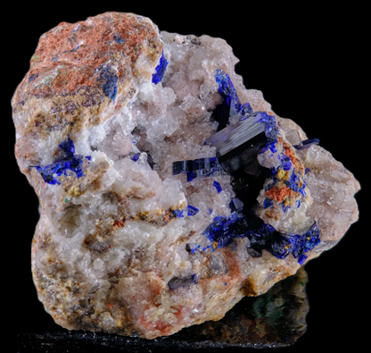 Azurite with Calcite