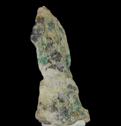 Emerald in Matrix with Fluor-Dravite, Fluorite, and Xenotime