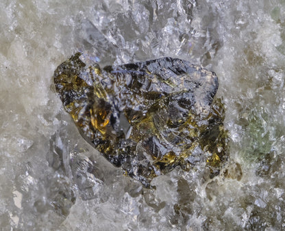 Emerald in Matrix with Fluor-Dravite, Fluorite, and Xenotime