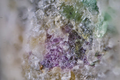 Emerald in Matrix with Fluor-Dravite, Fluorite, and Xenotime