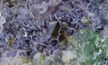 Emerald in Matrix with Fluor-Dravite, Fluorite, and Xenotime