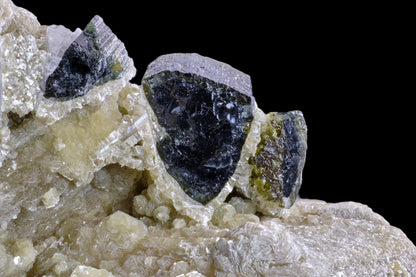 Tourmaline on Muscovite with Lepidolite and Albite