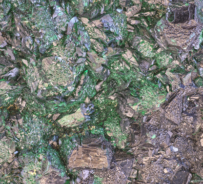 Malachite (Primary and as Ps. After Cuprite) and Chrysocolla