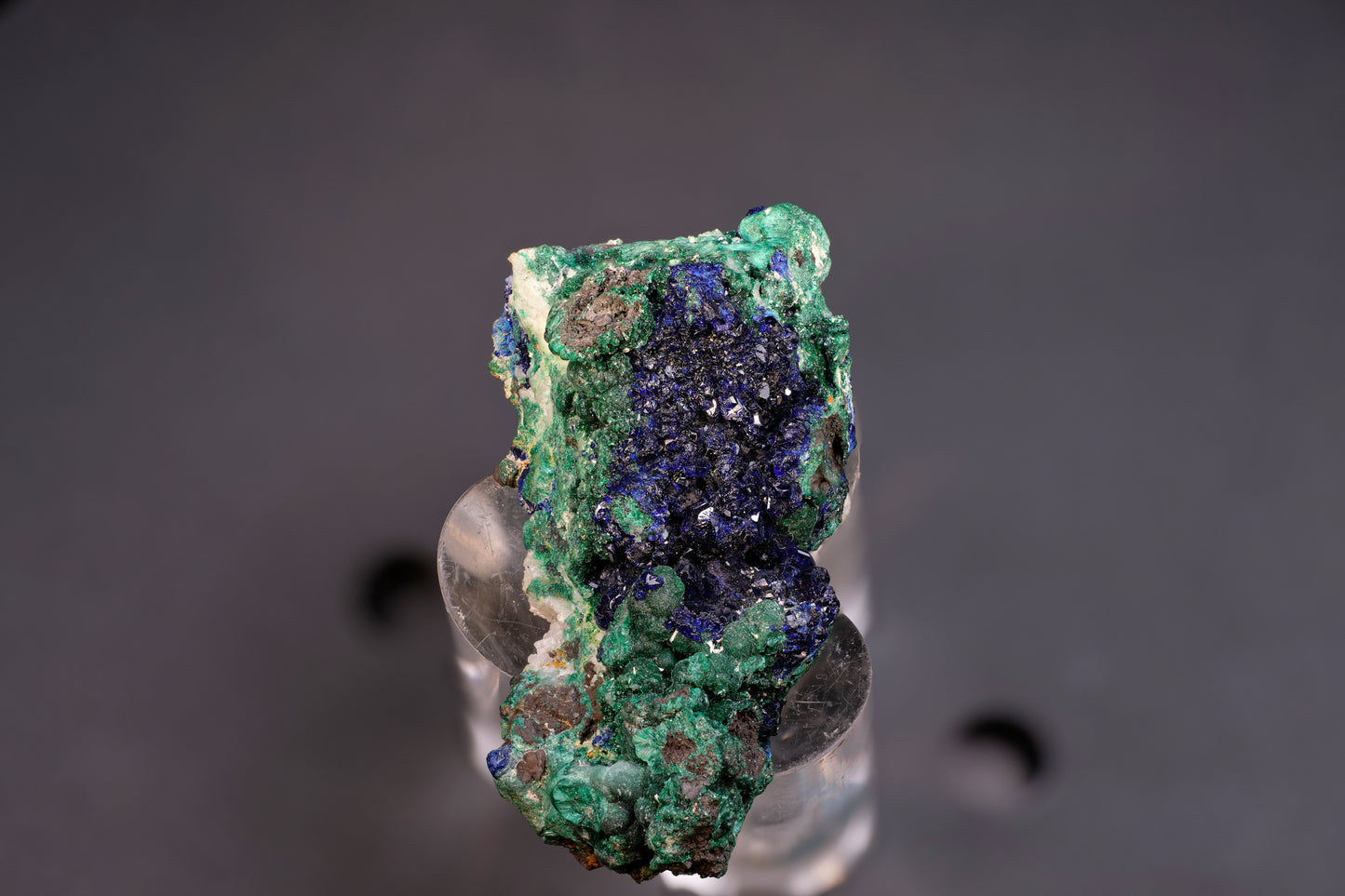 Azurite Crystals with Botryoidal Malachite